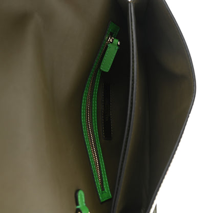 Valentino Garavani Nappa Canvas Camouflage Rockstud Wristlet Clutch Army Green Ninphea Parrot 5 of 9