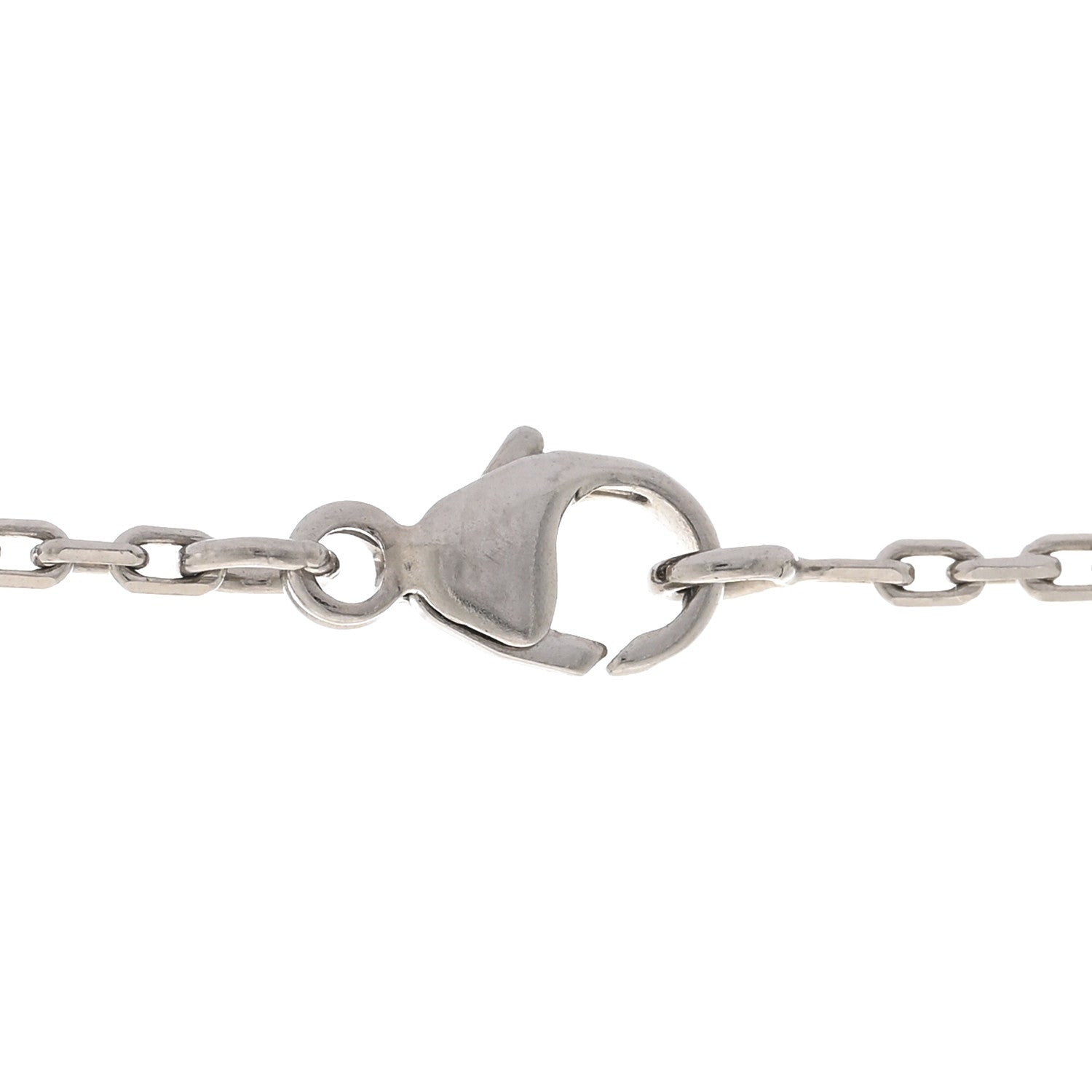 Hermes Lacquered Palladium Pop H Pendant Necklace White 5 of 7
