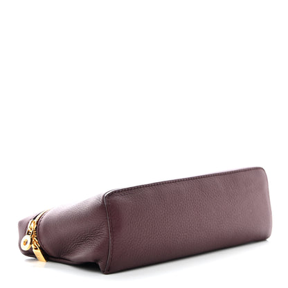 Loro Piana Grained Calfskin L19 Extra Pocket Pouch Azuki Beans 4 of 9