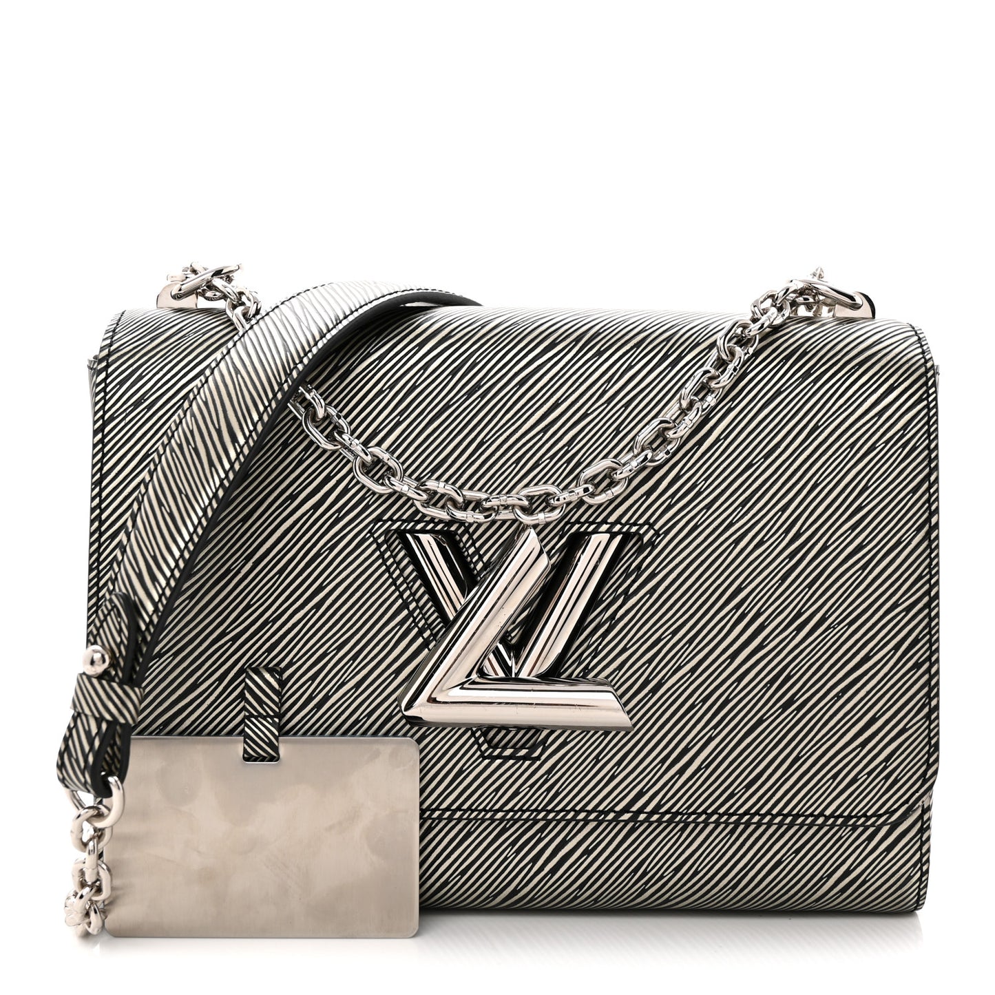 Epi Twist Shoulder Bag MM Platine