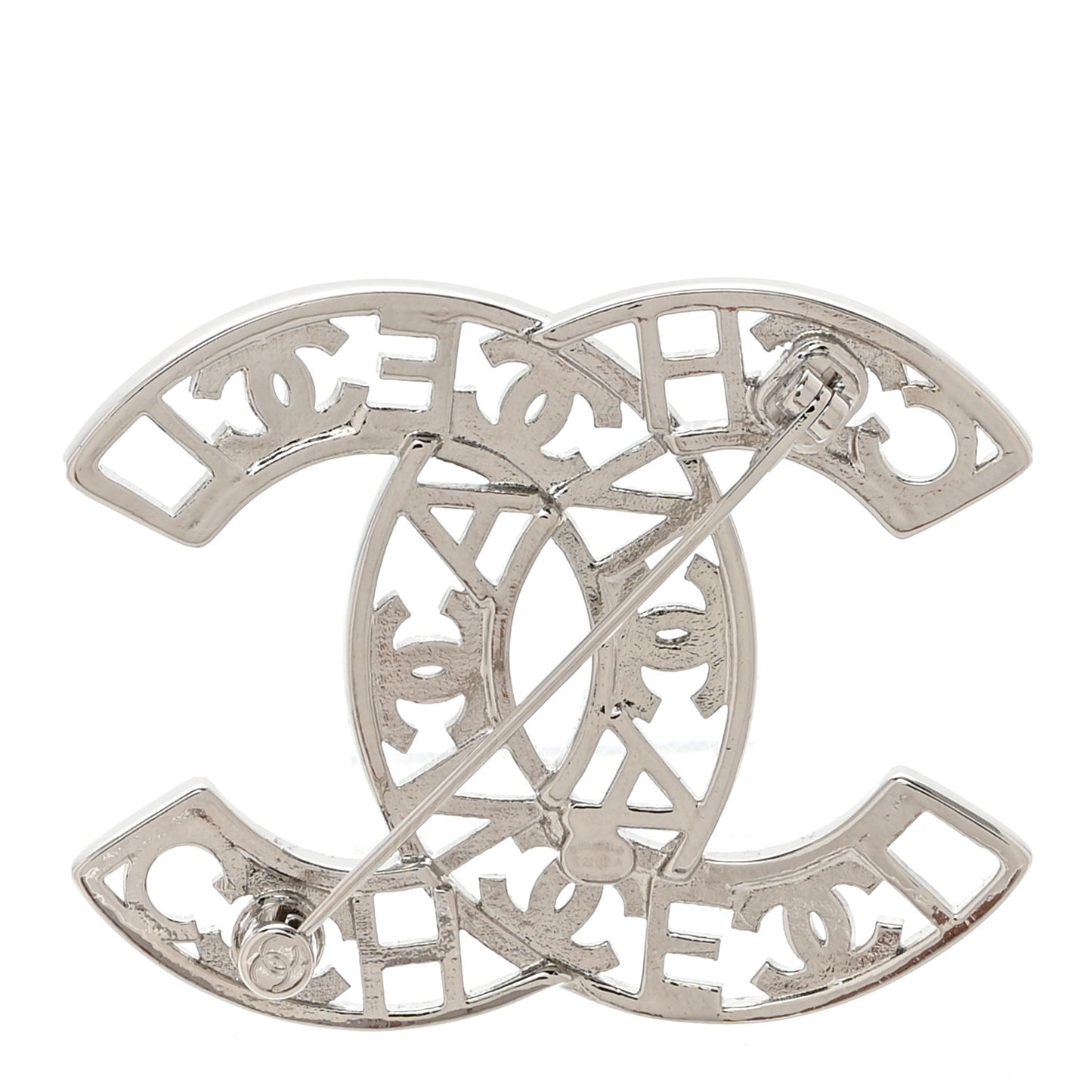 Crystal CC Brooch Silver