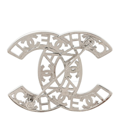 Chanel Crystal CC Brooch Silver 3 of 5