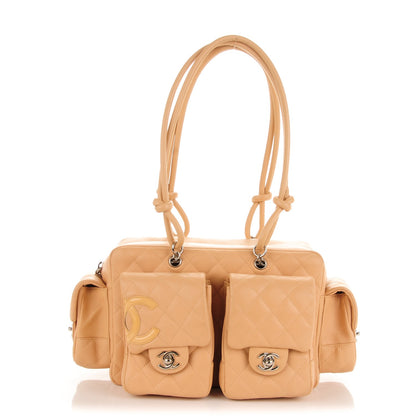 Chanel Calfskin Quilted Small Cambon Multipocket Reporter Beige 1 of 7