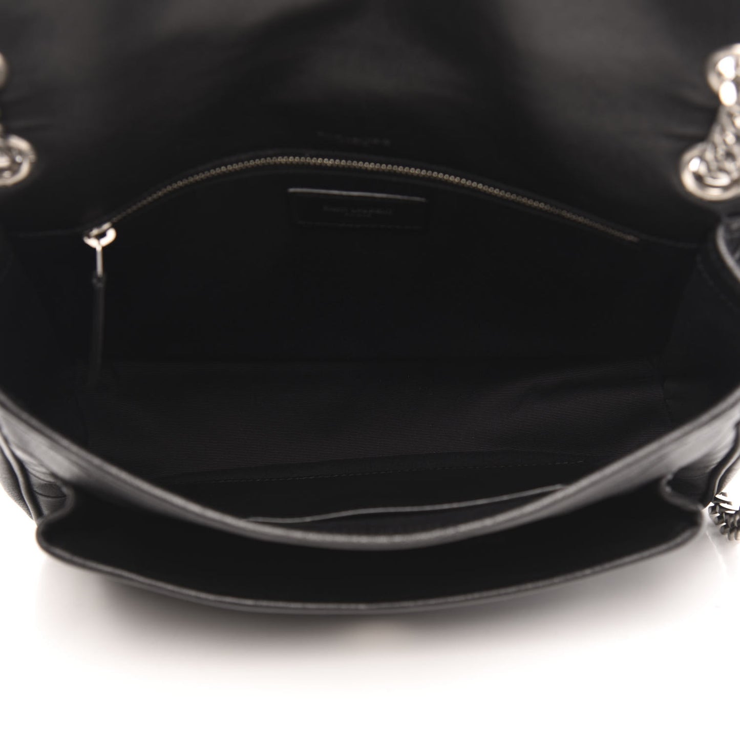 Lambskin Matelasse Monogram Microstud Medium Niki Chain Satchel Black
