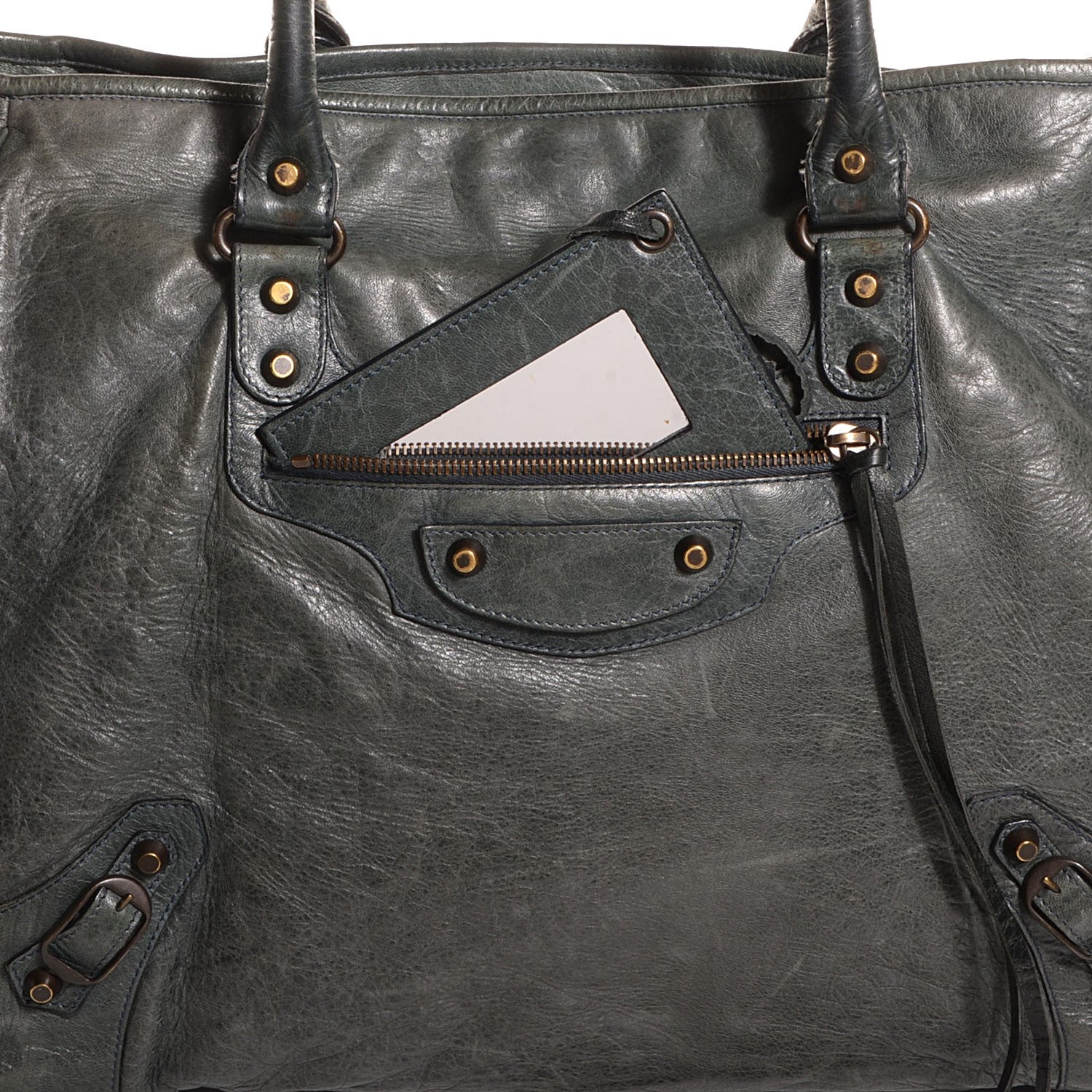 Balenciaga Agneau Classic Hardware Large Sunday Tote Anthracite 11 of 11