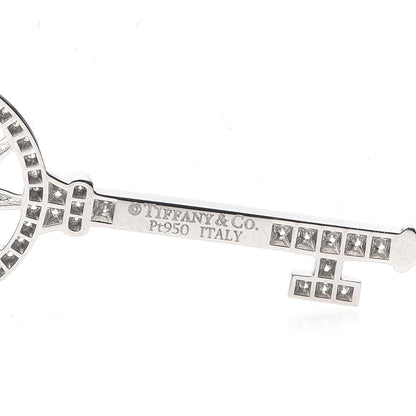 Tiffany Platinum Diamond Star Key Pendant 3 of 4