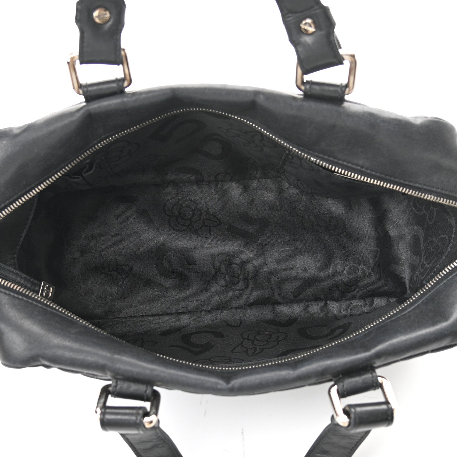 Chanel Lambskin Vertical Quilted Mademoiselle Satchel Black 4 of 10