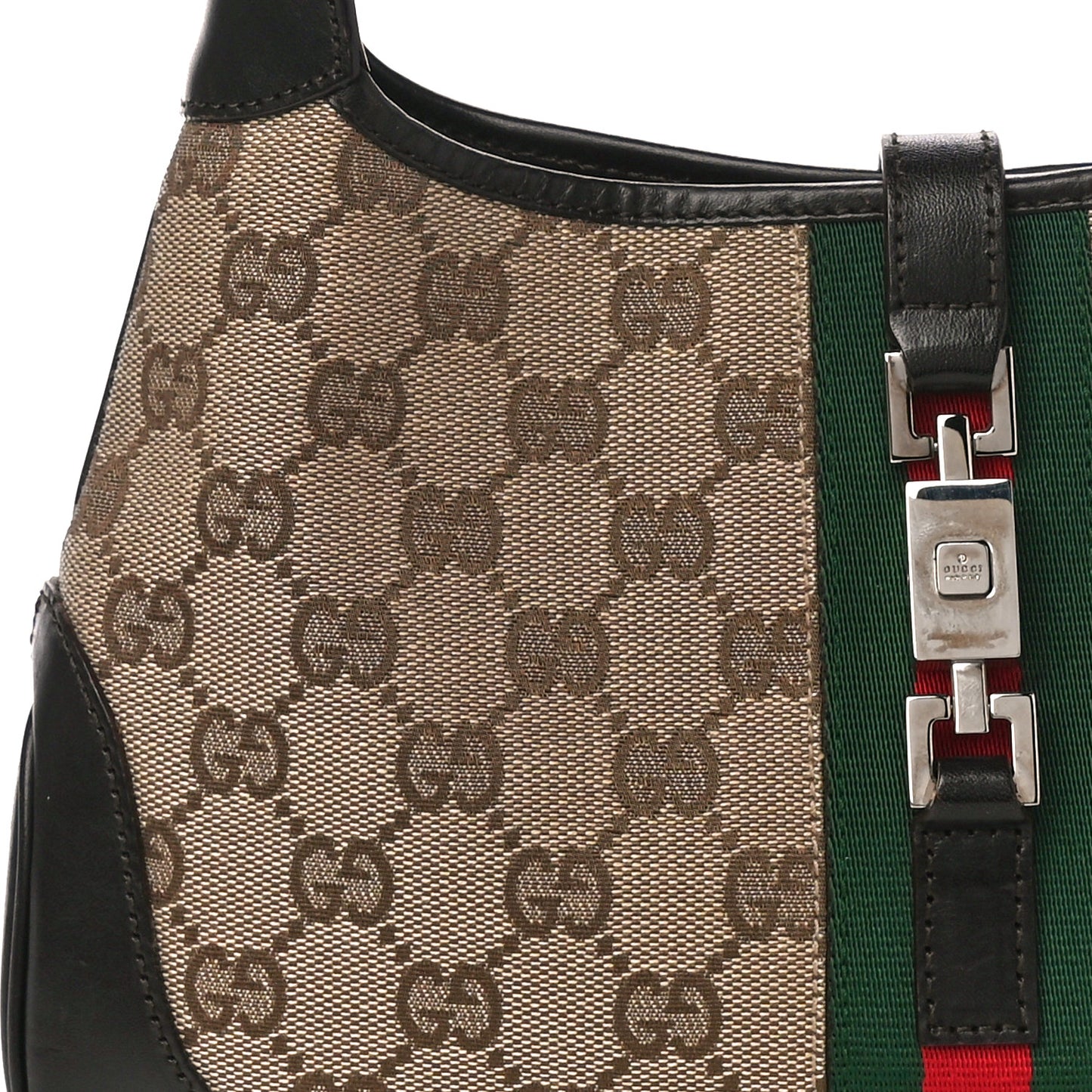 Monogram Web Small Jackie O Hobo Dark Brown