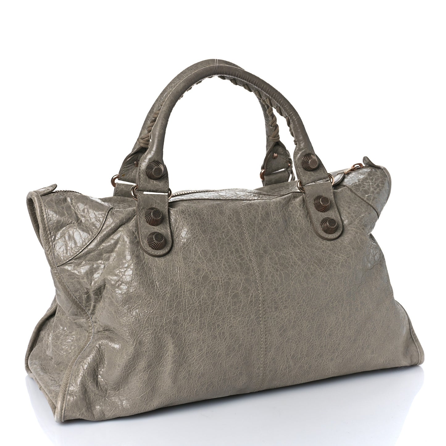 Agneau Giant 21 Rose Gold Hardware Work Papyrus