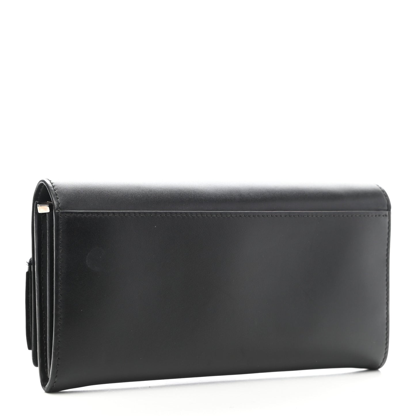 Smooth Calfskin Horizon Continental Wallet Black