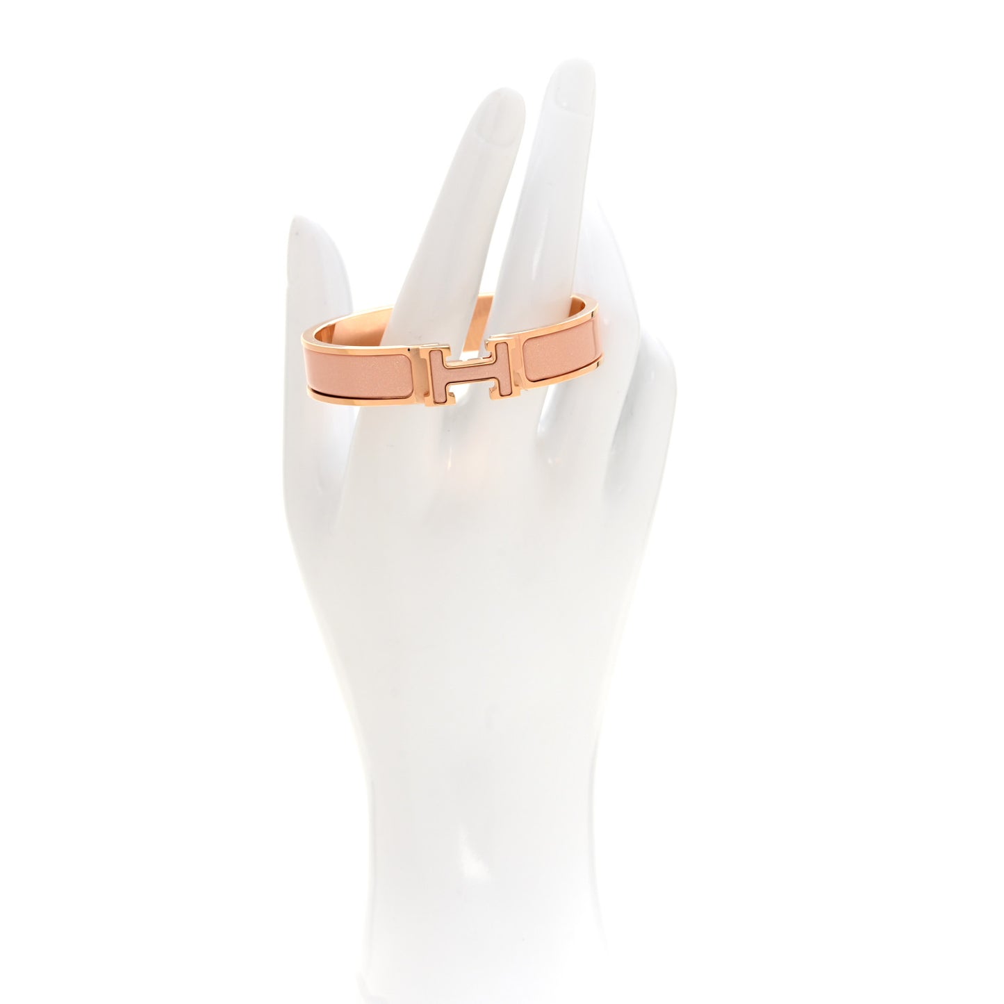 Enamel Glitter Narrow Clic Clac H Bracelet PM Rose Cassata