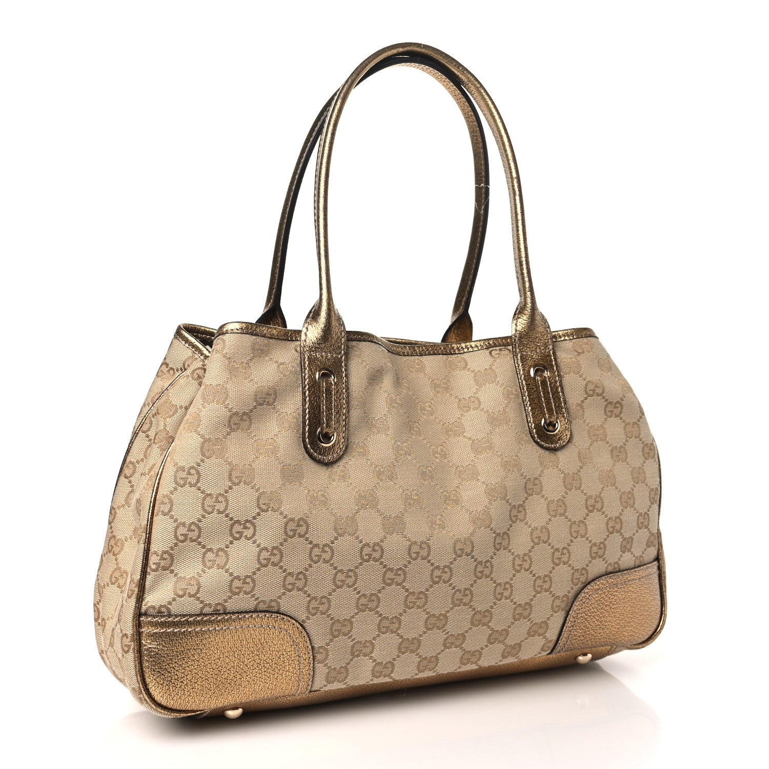 Gucci Monogram Medium Princy Tote Gold 3 of 11