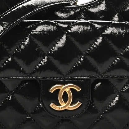 Chanel Shiny Crumpled Calfskin Quilted Small Wavy CC Hobo Black 8 of 10