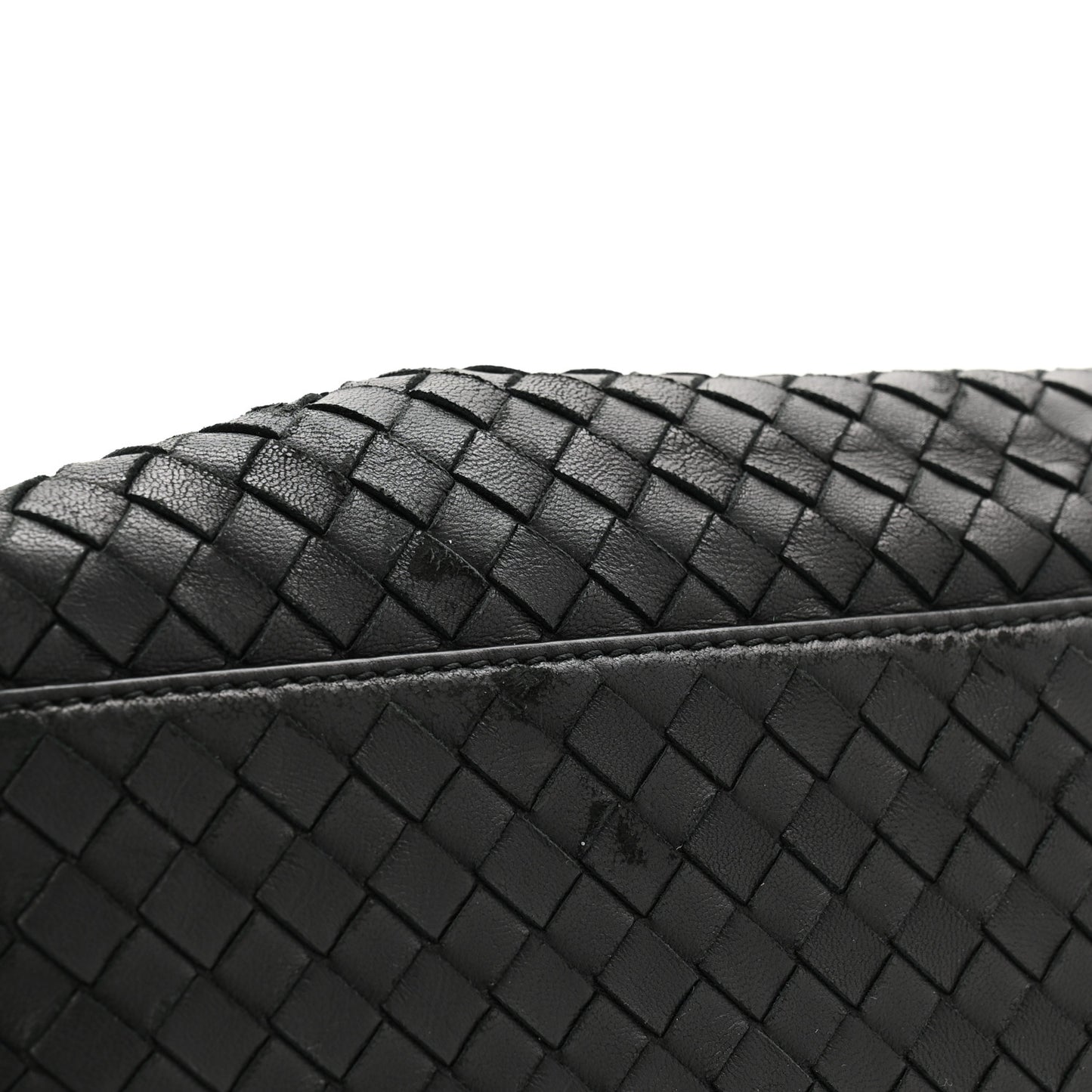 Ostrich Nappa Intrecciato Tote Black