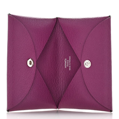 Hermes Chevre Mysore Calvi Card Case Anemone 5 of 8