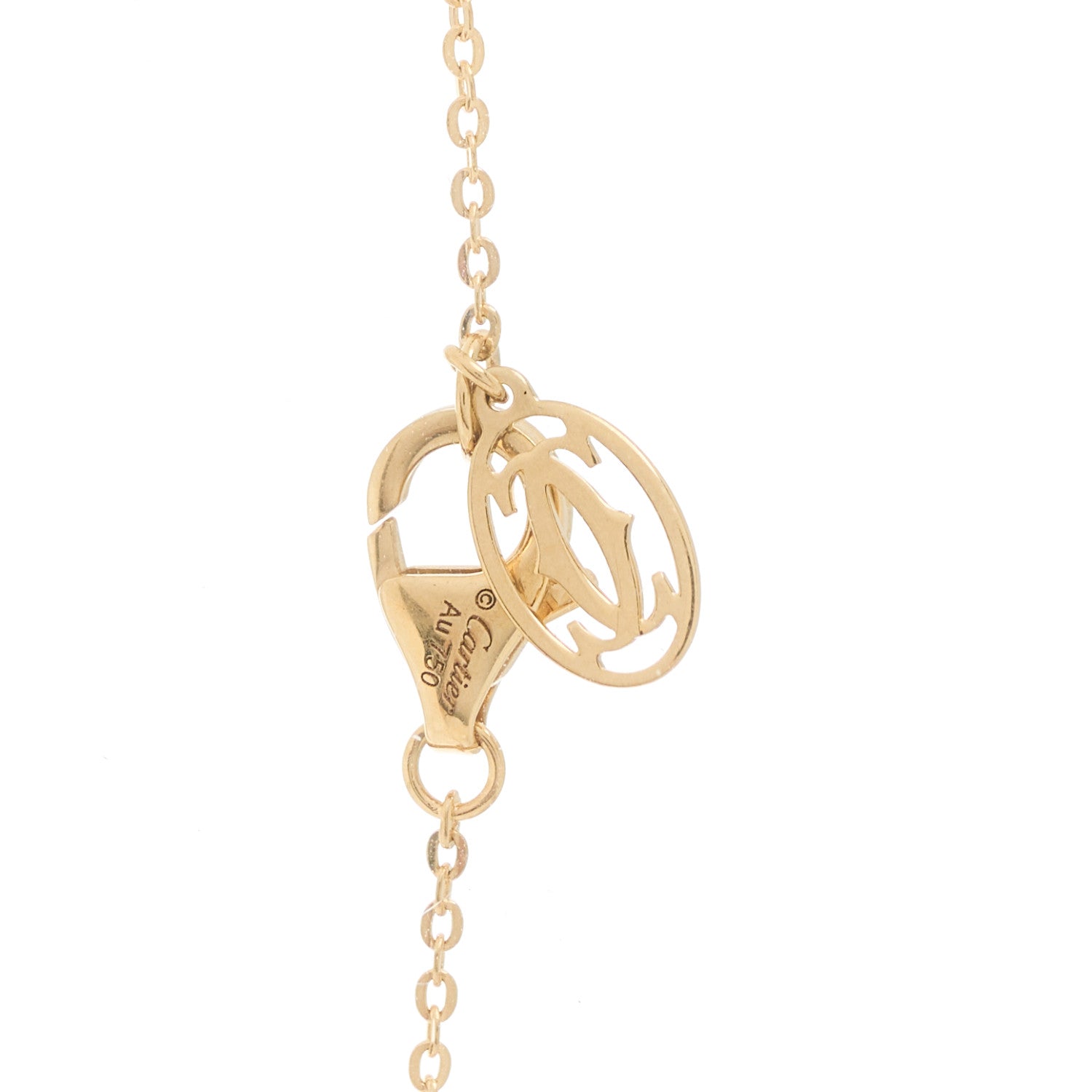 Cartier 18K Pink Yellow White Gold Diamond Trinity Pendant Necklace 7 of 7