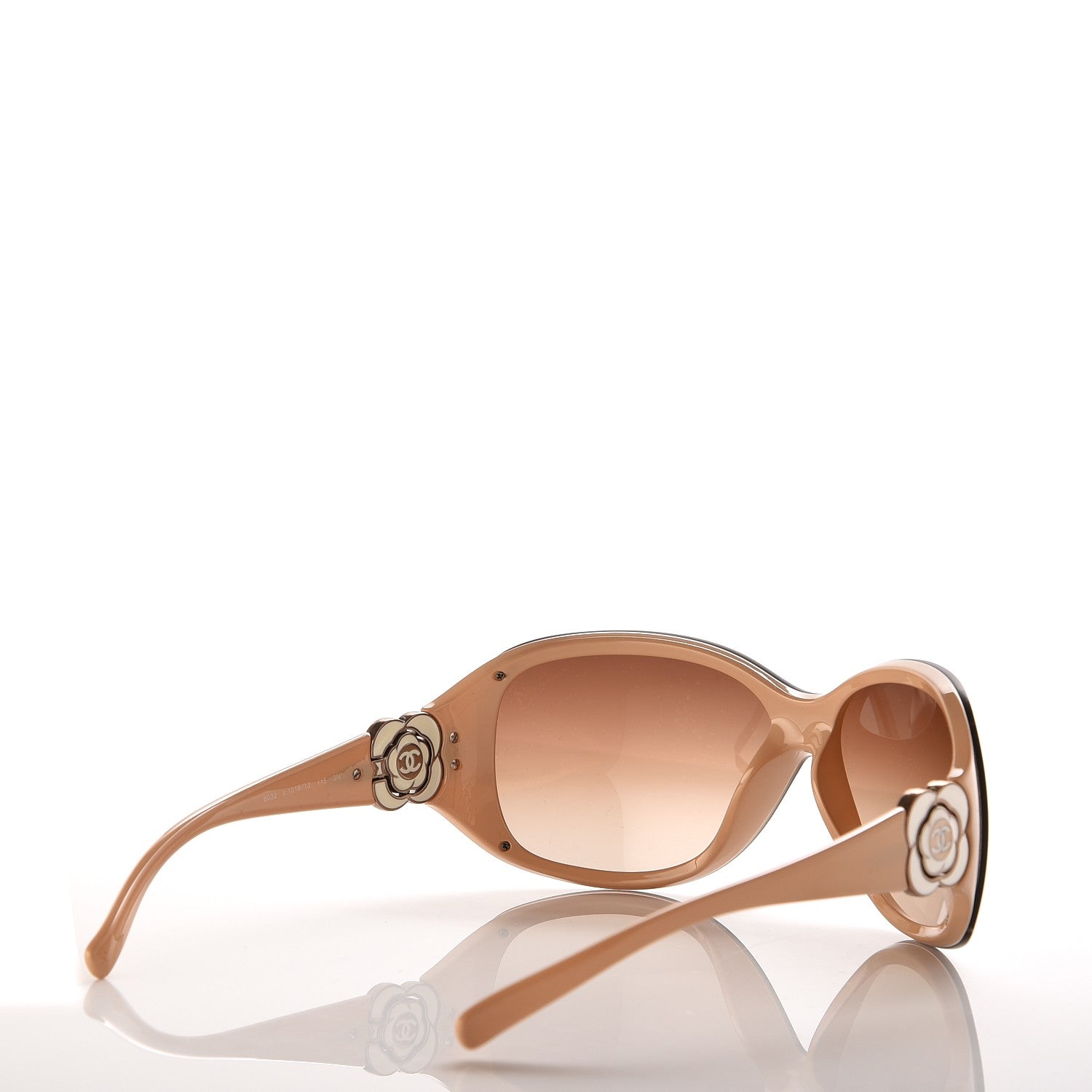 Chanel Camellia CC Sunglasses 6032 Beige 4 of 9