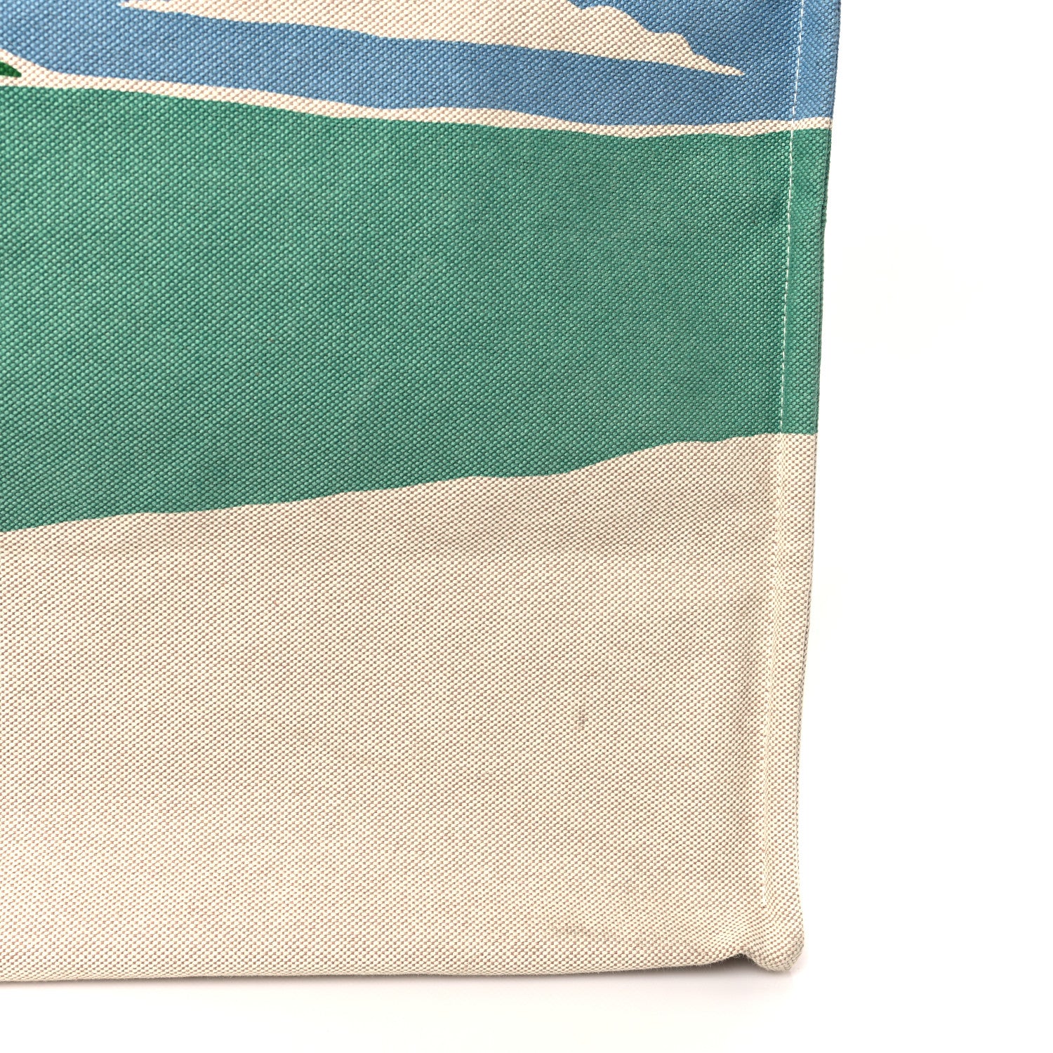 Hermes H Canvas Printed Escale A La Plage Beach Bag Or 11 of 13