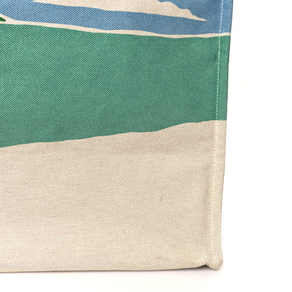 Hermes H Canvas Printed Escale A La Plage Beach Bag Or 11 of 13