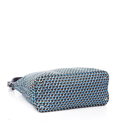 Prada Tessuto Nylon Saffiano Print Tote Azzurro 4 of 10
