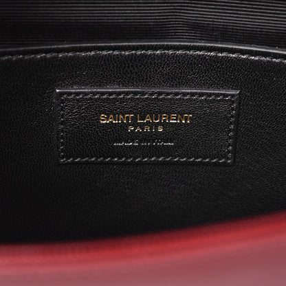 Saint Laurent Grain De Poudre Classic Monogram Cassandre Clutch Red 6 of 7