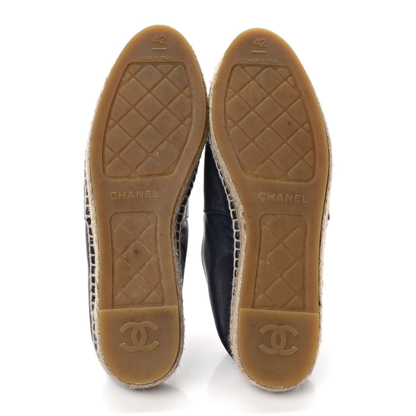 Lambskin CC Espadrilles 42 Navy Fuchsia Black