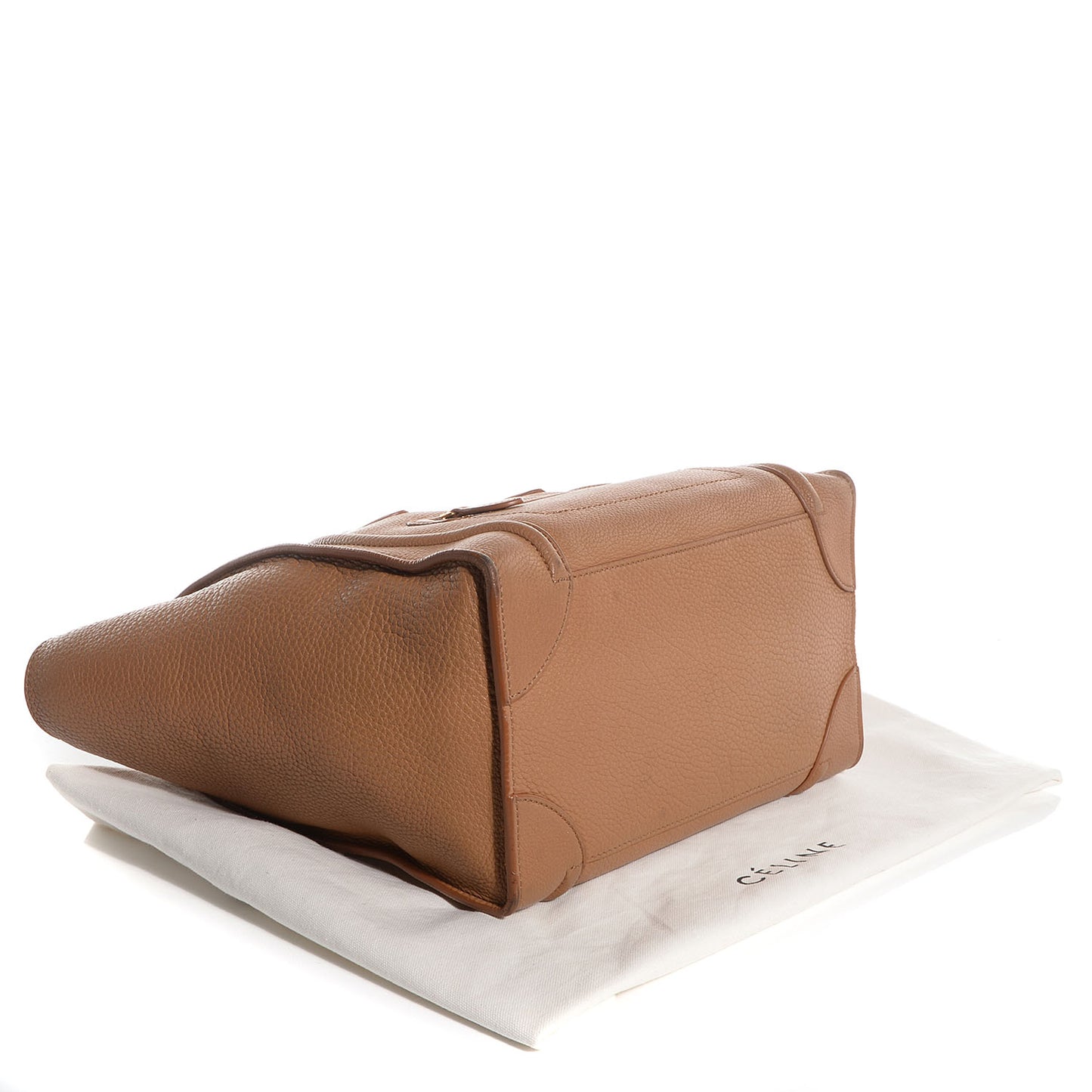 Pebbled Leather Mini Luggage Camel