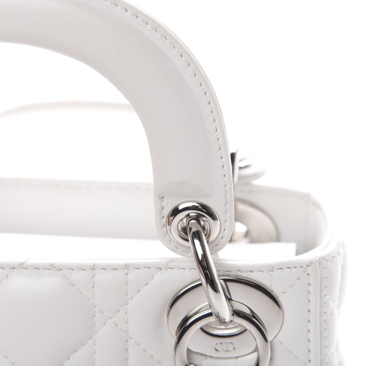 Christian Dior Lambskin Cannage Mini Lady Dior White 12 of 13