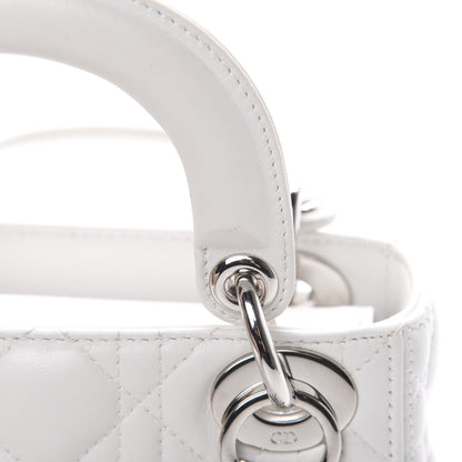 Christian Dior Lambskin Cannage Mini Lady Dior White 12 of 13