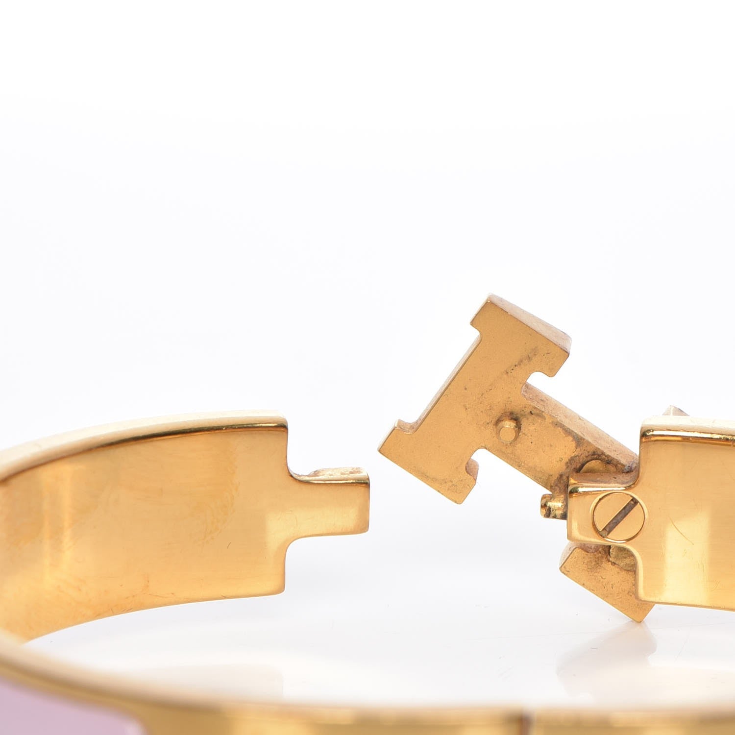 Hermes Enamel Narrow Clic Clac H Bracelet PM Rose Dragee 4 of 5