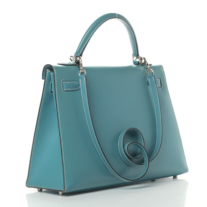 Hermes Box Kelly Sellier 32 Blue Jean 2 of 15