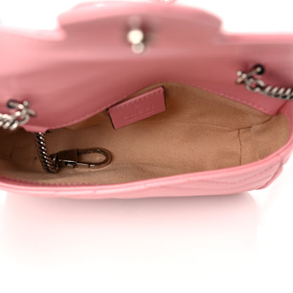 Gucci Calfskin Matelasse Super Mini GG Marmont Shoulder Bag Wild Rose 5 of 8