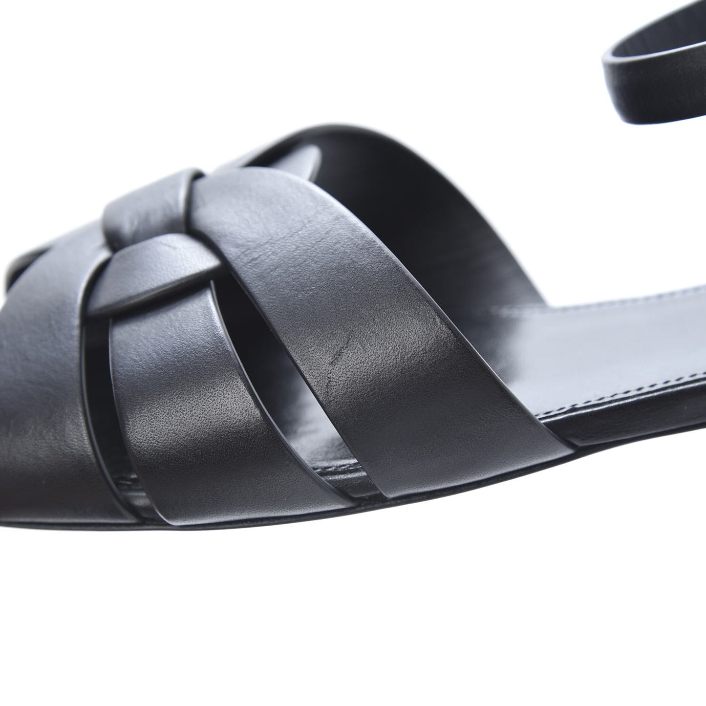 Calfskin Tribute 05 Ankle Strap Sandals 37 Black
