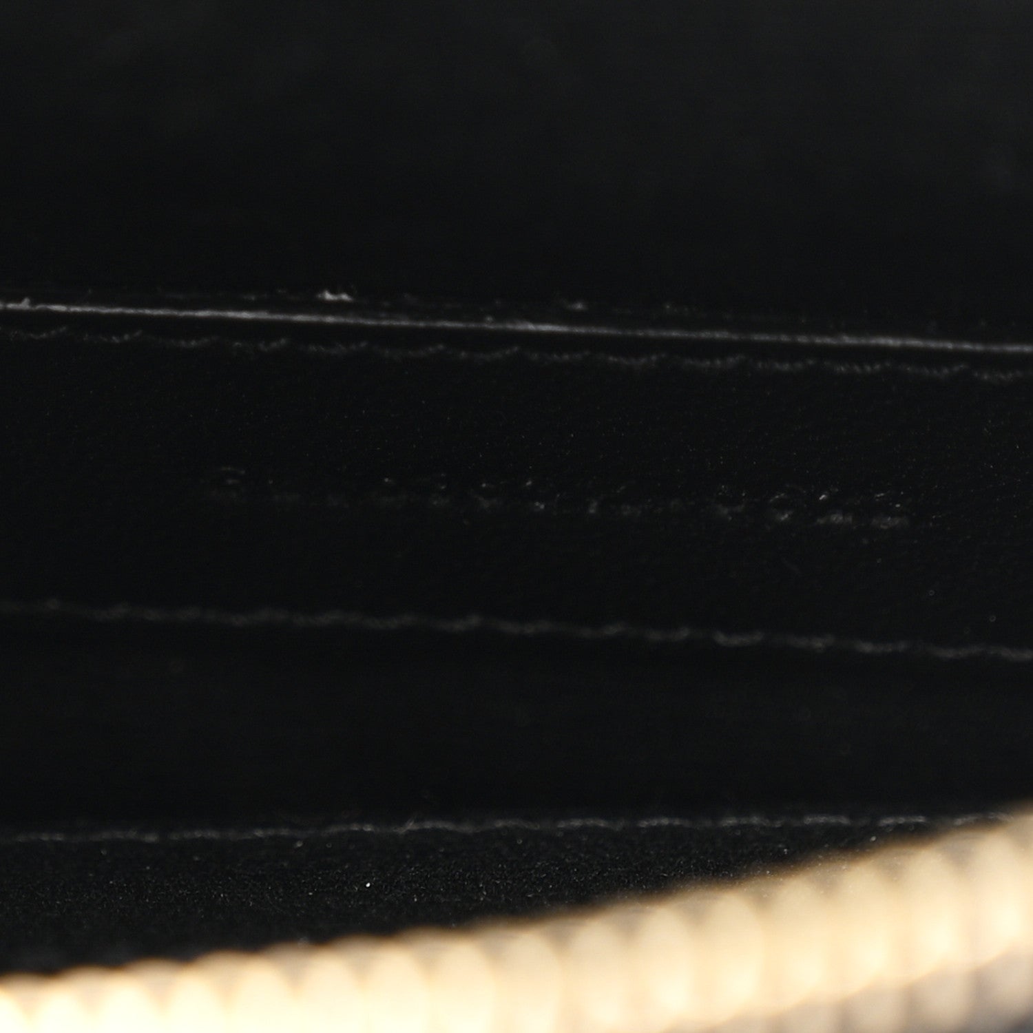 Saint Laurent Grain De Poudre Chevron Monogram Large Bill Pouch Black 7 of 8