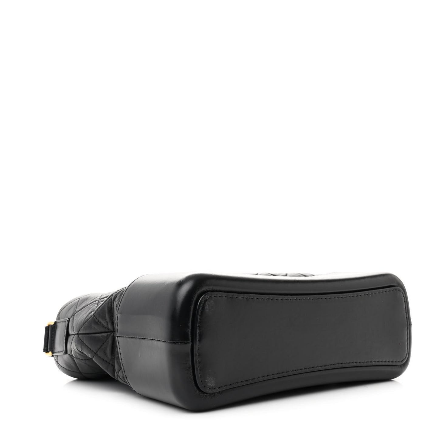 Aged Calfskin Quilted Medium Gabrielle Hobo Black