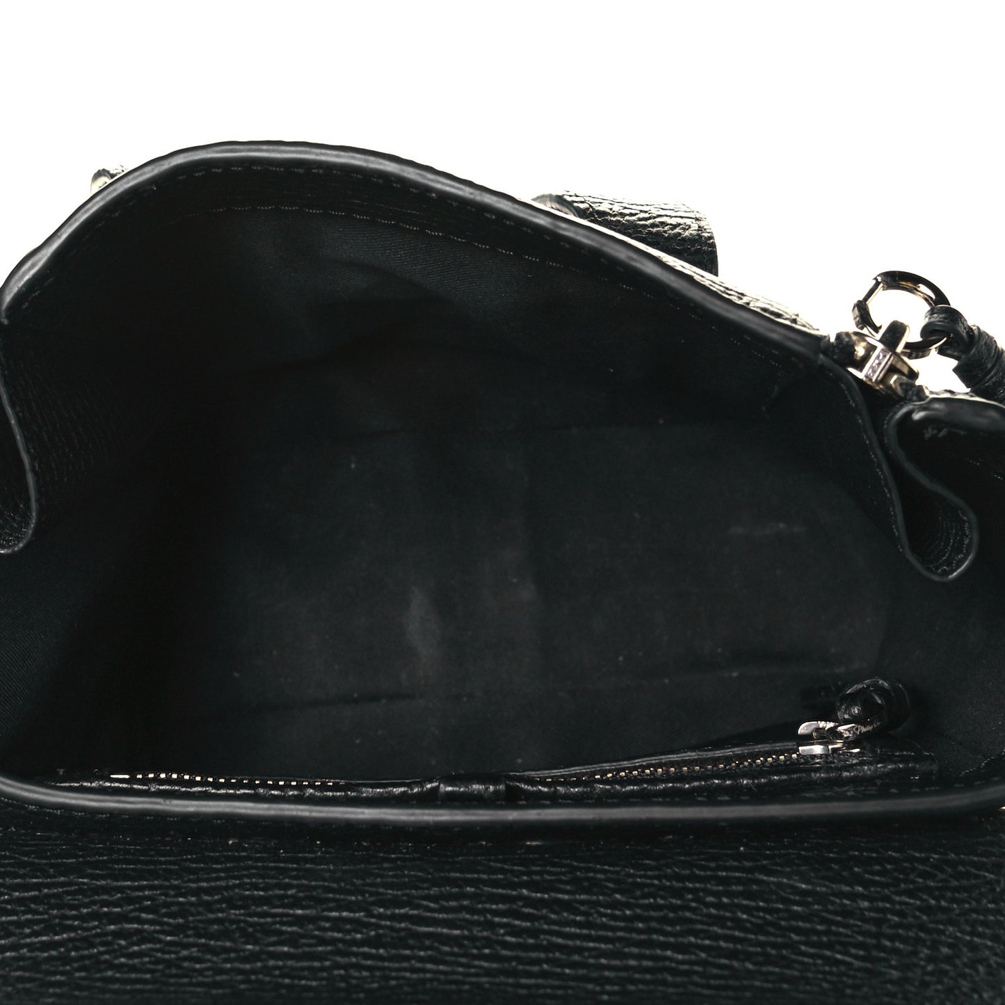 Textured Calfskin Mini Pashli Satchel Black