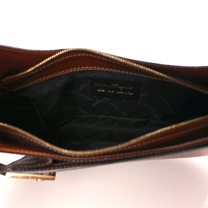 Salvatore Ferragamo Pigskin Shoulder Bag Brown 5 of 9