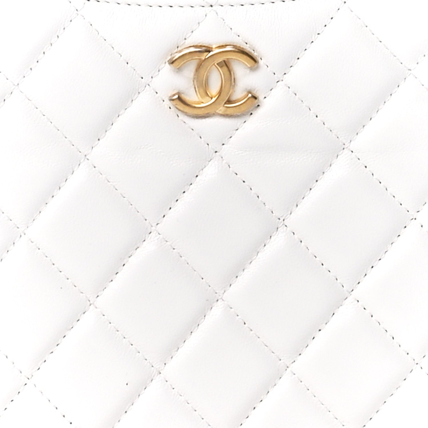 Chanel Shiny Crumpled Lambskin Quilted Trendy Chain Around Hobo White 9 of 12