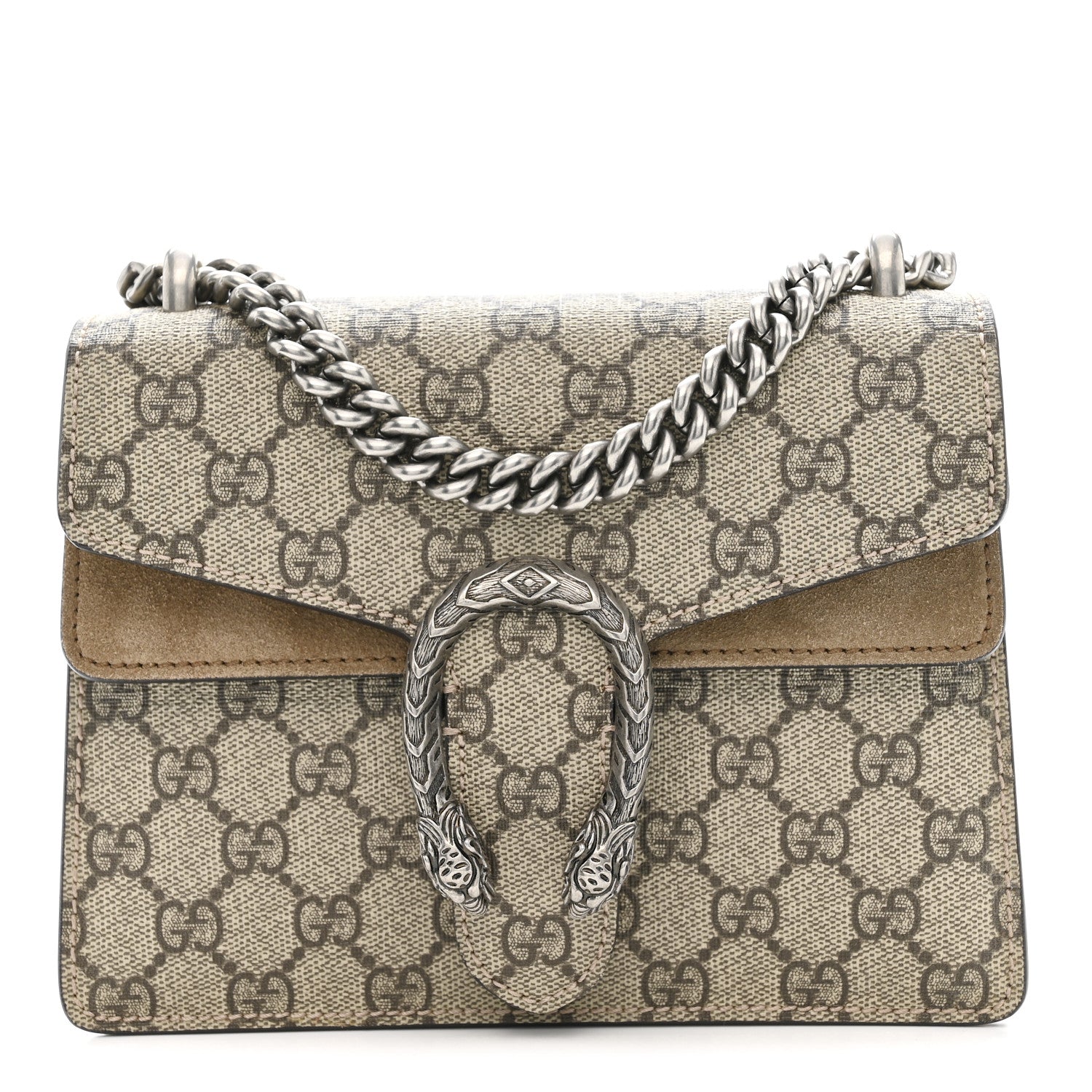 Gucci GG Supreme Monogram Mini Dionysus Shoulder Bag Taupe 1 of 15