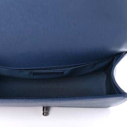 Chanel Caviar Quilted Medium Boy Flap Blue 4 of 4