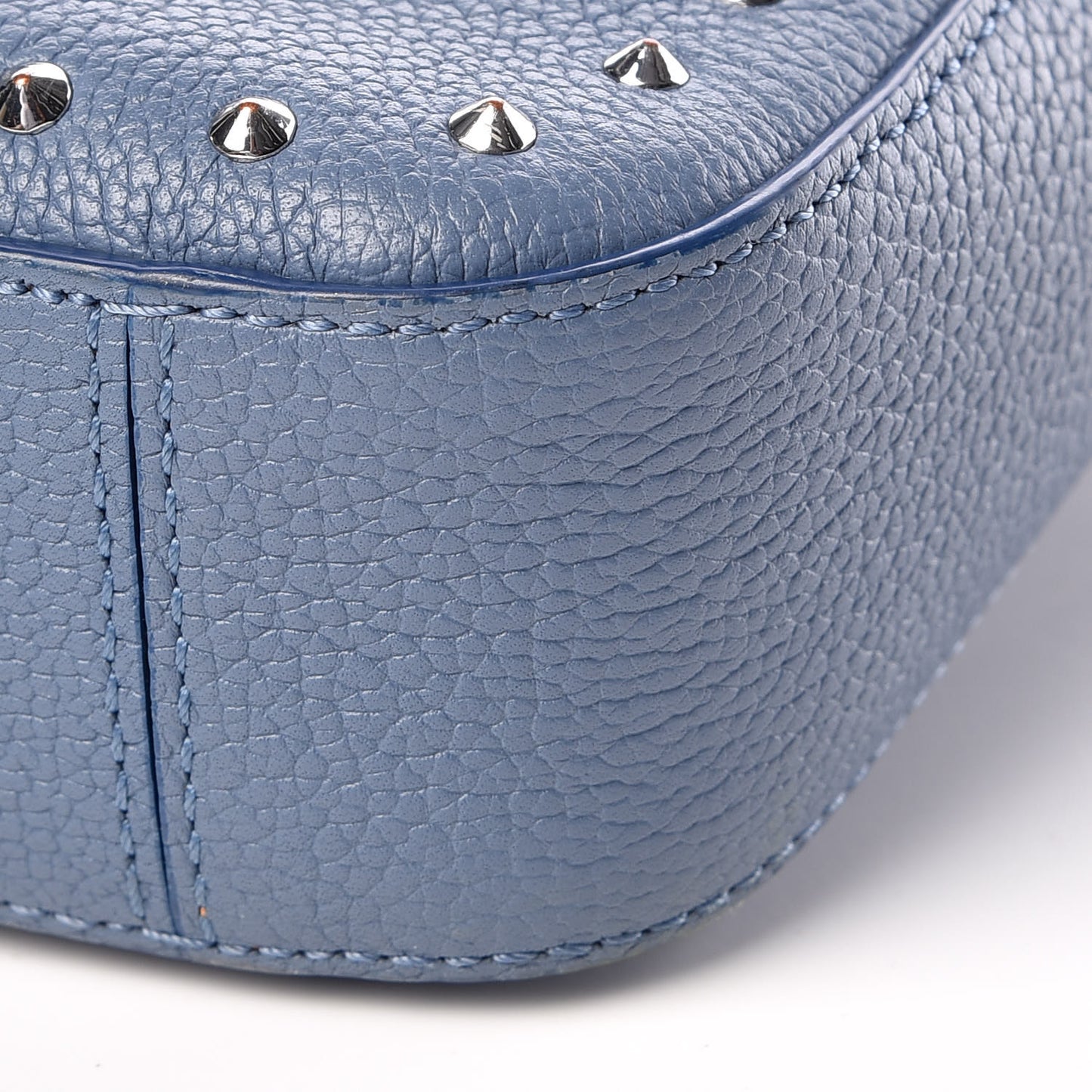 Calfskin Studded Medium Kasion Park Avenue Crossbody Luft Blue