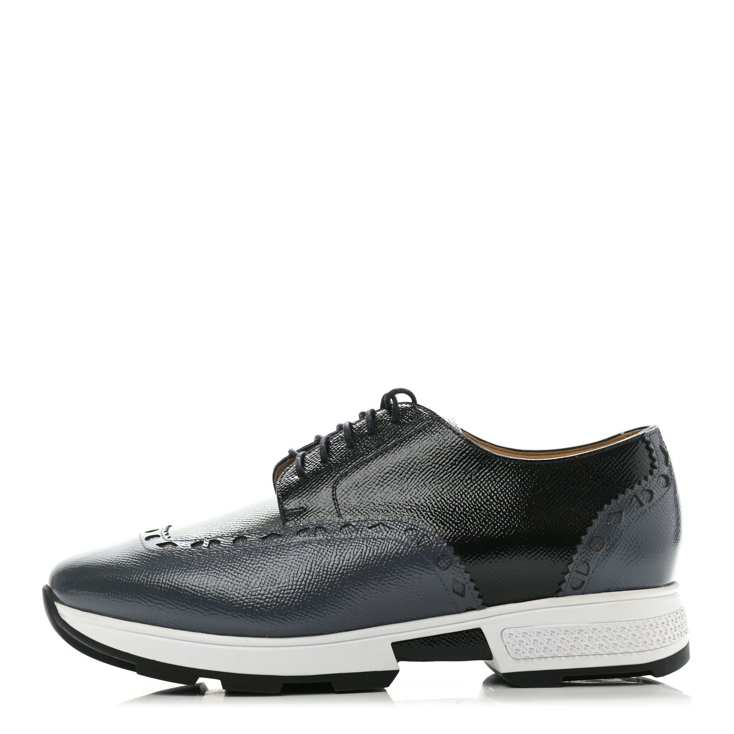 Patent Epsom Norton Richelieu Sneakers 39.5 Bleu Ardoise Gris