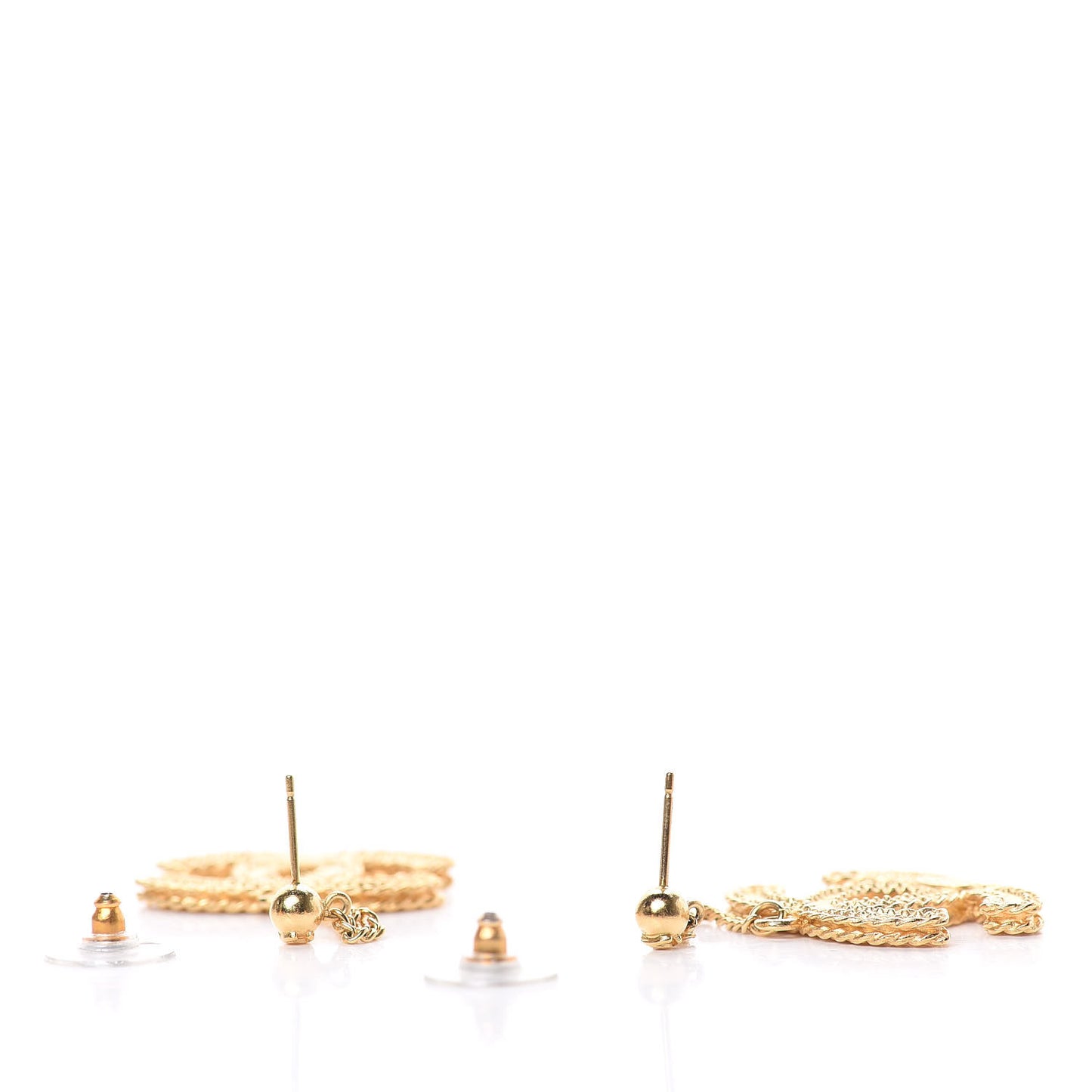 CC Drop Earrings Matte Gold