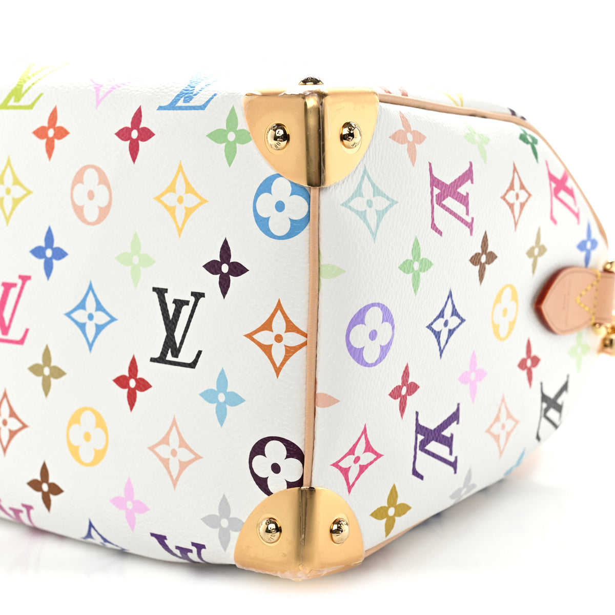 LV X TM Monogram Multicolor Speedy Bandouliere 25 White