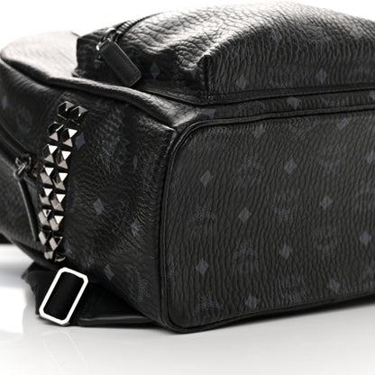 MCM Visetos Medium Side Studs Stark Backpack Black 9 of 10