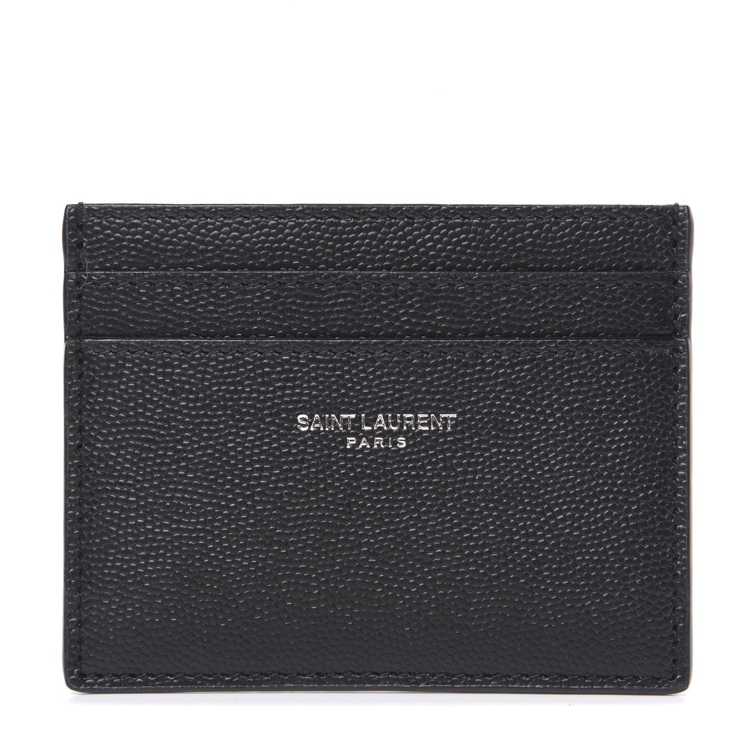 Saint Laurent Grain De Poudre Card Case Black 1 of 7