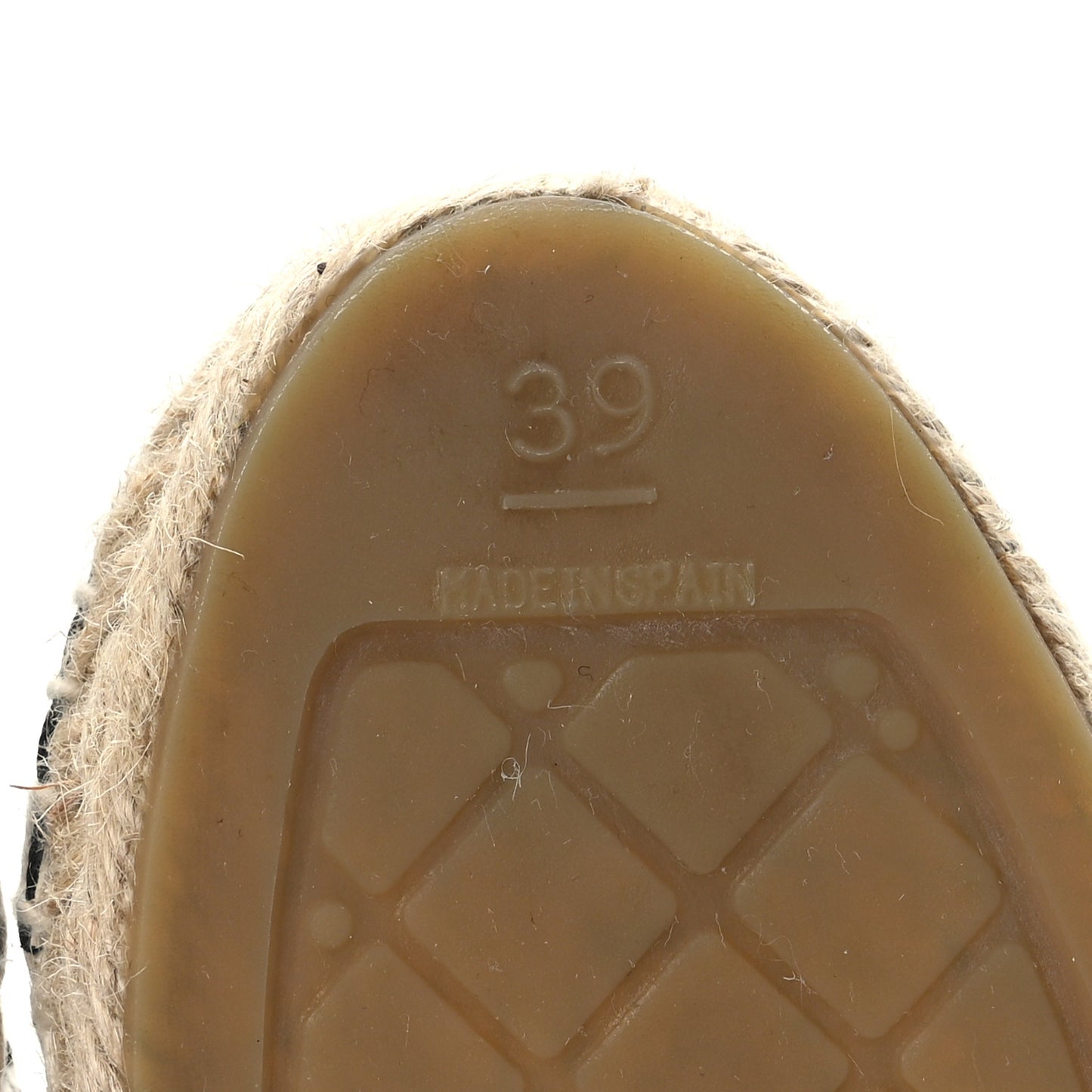 Mesh Grosgrain CC Espadrilles 39 Beige Black