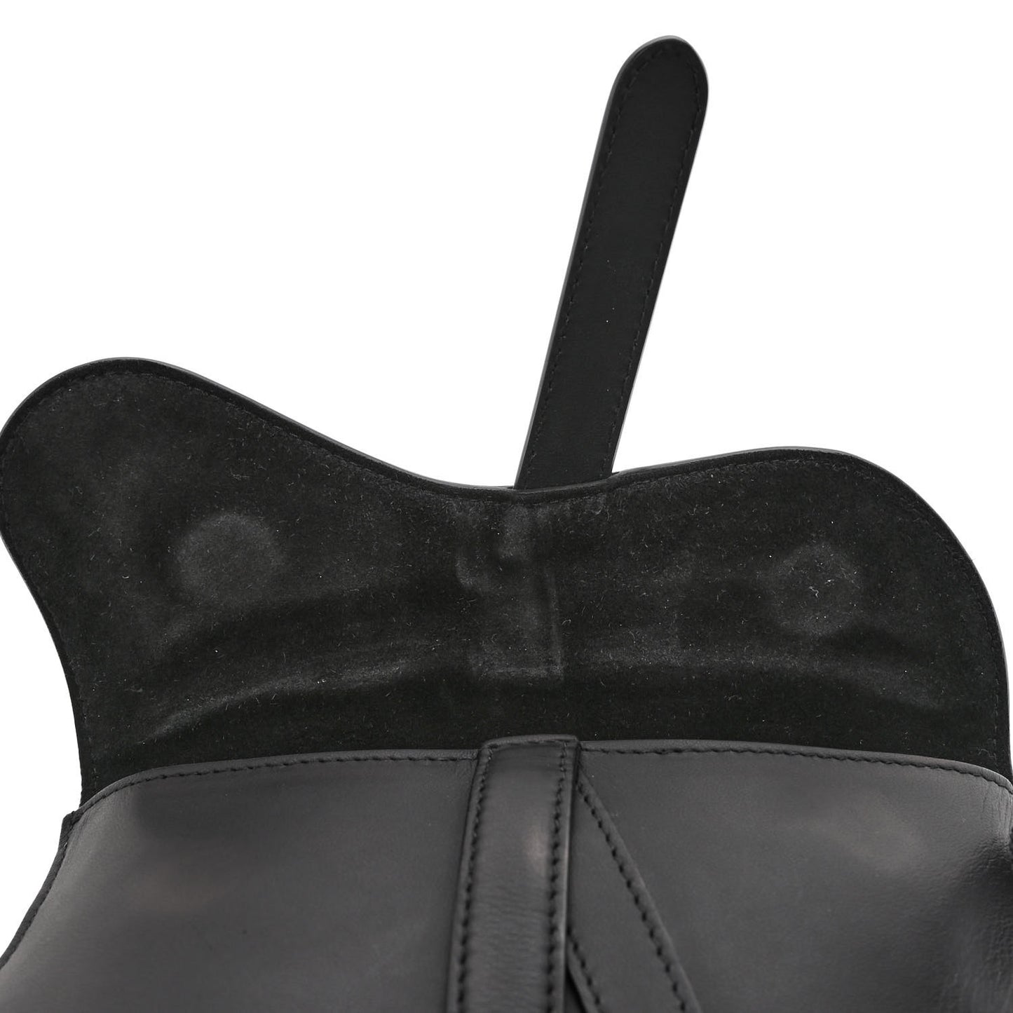Ultra Matte Calfskin Saddle Belt Bag Black