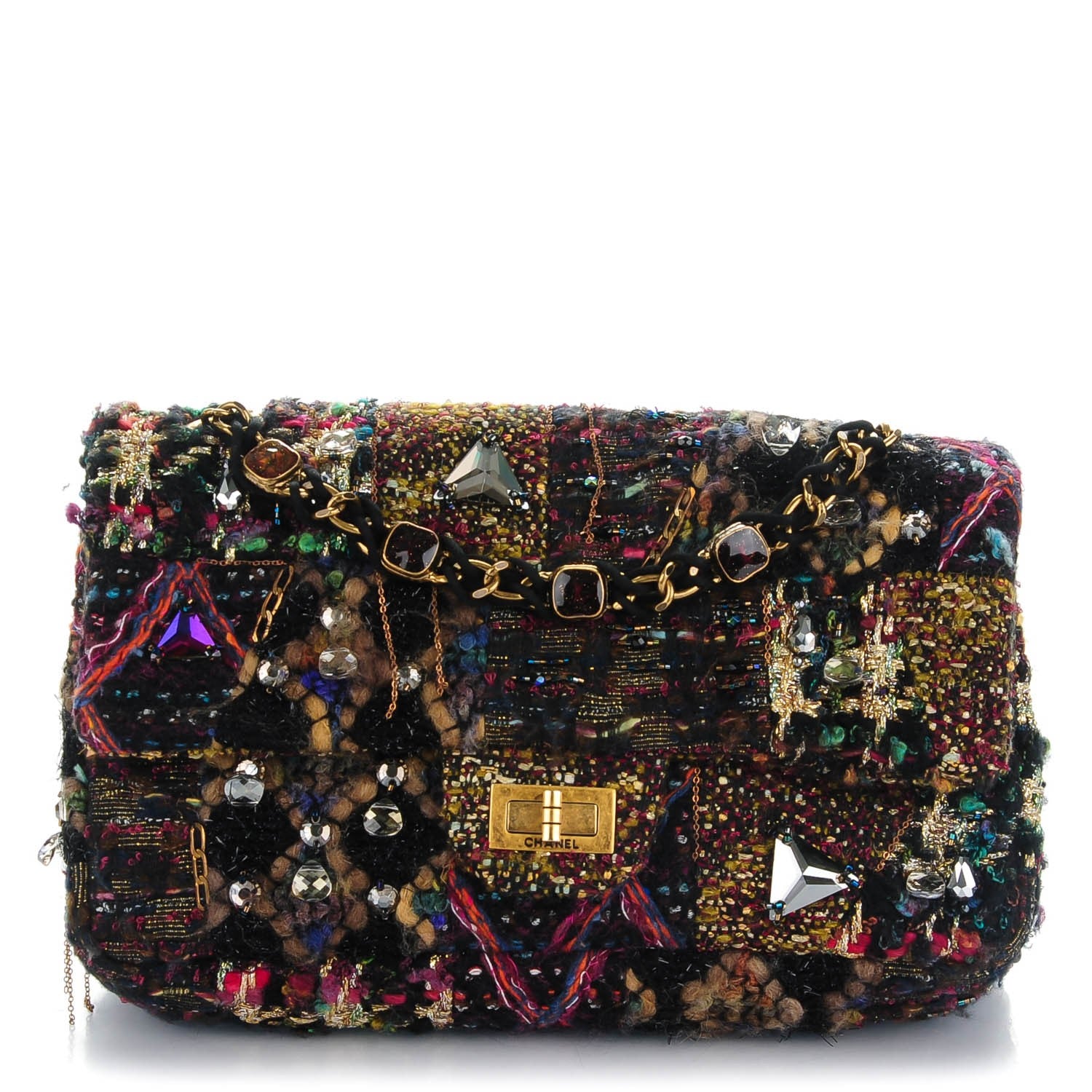 Chanel Tweed Crystal Embellished Small Paris Byzance Reissue Flap 1 of 7