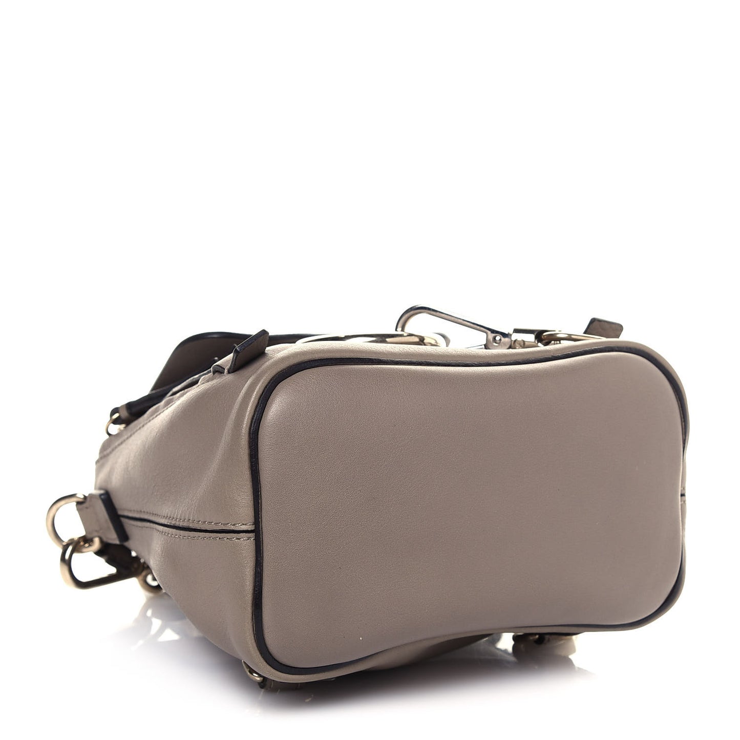 Suede Calfskin Mini Faye Backpack Motty Grey